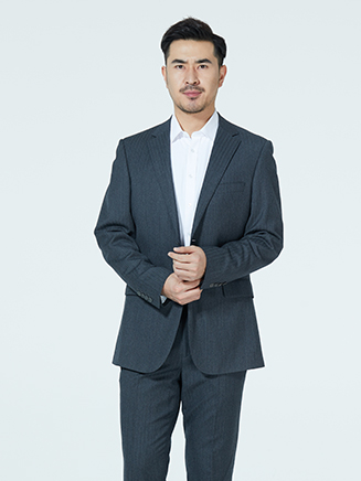 男士全毛豎條紋西服